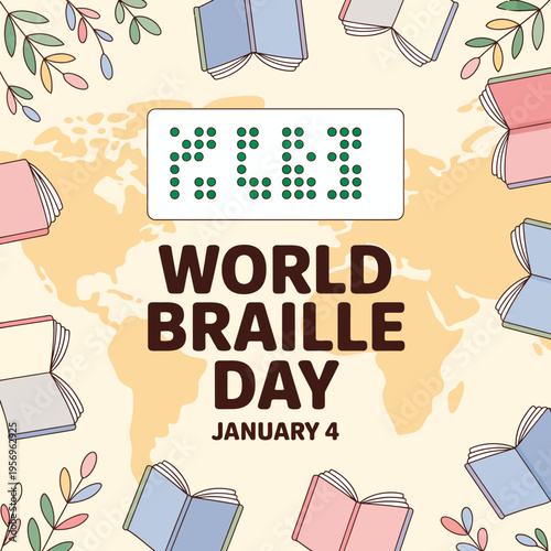 Braille letters tactile reading system.