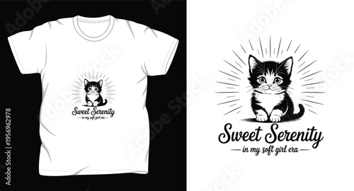 cat graphic vector art t-shirt design print template 