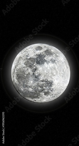 Full Moon in the Night Sky.