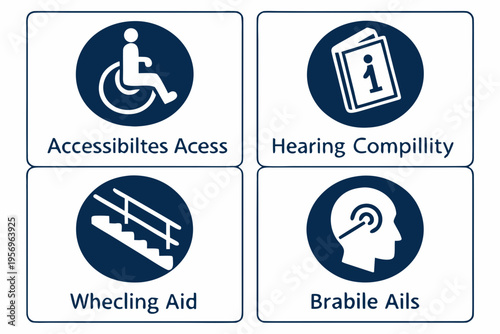 Accessibility for hearing and wheelchair access signs