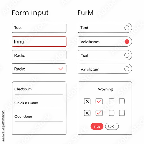 Form with text inputs and toggle switches on white background