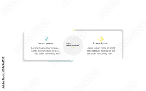 2 step line connected infographic element. Banner presentation. Brochure information. Timeline
infograph