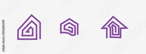 Three purple arrows with concentric lines