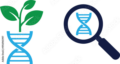 Genetic engineering and dna analysis concept