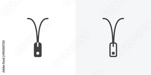 Zip icon vector sign symbol isolated on white. Stroke and clipart style