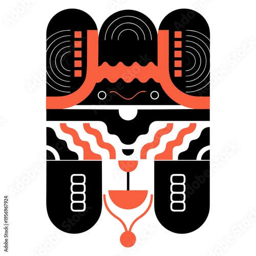 Vector art illustration of a futuristic digital nebulizer machine