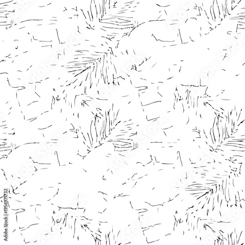 Black and white scribble pattern vector background