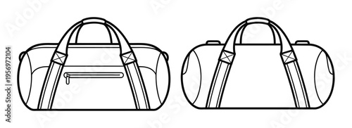 Duffel Bag Vector Illustration