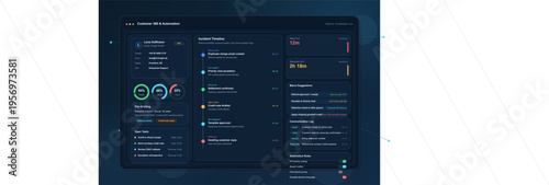 A modern digital dashboard for customer relationship management and