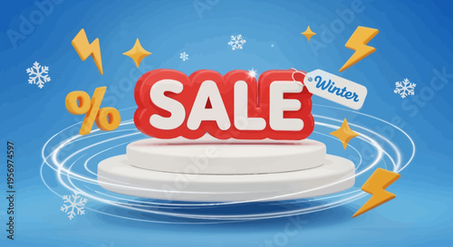 Big Sale Announcement with Special Discounts and Winter Promotion