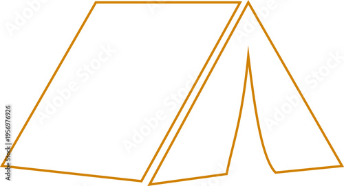 Camping tent icon outdoor adventure shelter symbols with camp tents, mountain and forest travel elements for hiking tourism nature trip vector illustration design