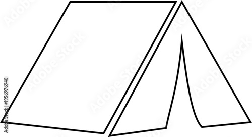 Camping tent icon outdoor adventure shelter symbols with camp tents, mountain and forest travel elements for hiking tourism nature trip vector illustration design