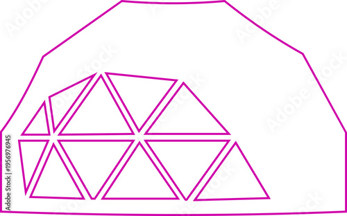 Camping tent icon outdoor adventure shelter symbols with camp tents, mountain and forest travel elements for hiking tourism nature trip vector illustration design