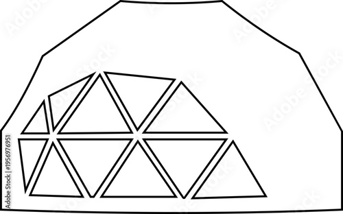 Camping tent icon outdoor adventure shelter symbols with camp tents, mountain and forest travel elements for hiking tourism nature trip vector illustration design