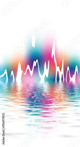 Colorful Abstract Wave Reflection.