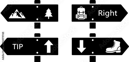 Set of 4 navigation icons vector