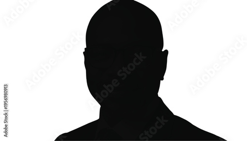 Male silhouette depicting an anonymous person with a neutral pose, useful for various design projects.