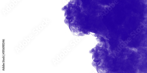 Purple smoke isolated on transparent background