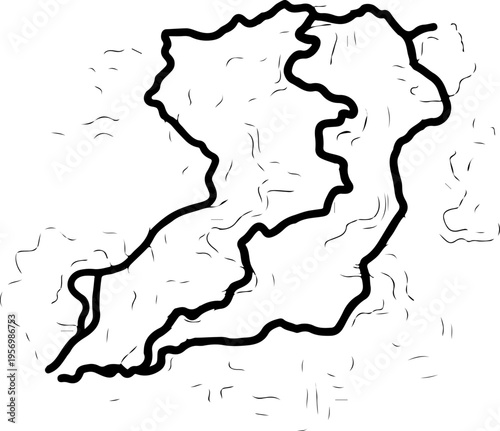 Vector map of Albania illustration