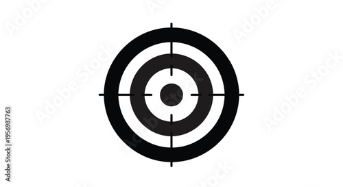 A black target with concentric rings a classic aiming silhouette