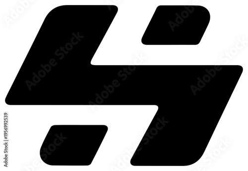 Minimalist solid black icon representing hyphenation and justification alignment symbolizing text formatting typography and layout adjustment in digital documents and publishing