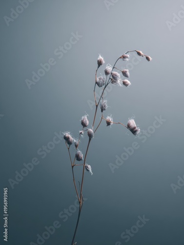 Minimal Plant Stands Alone on a Gradient Background With a Clean Design Captured With 70mm Lens at F3.5 in Controlled Conditions