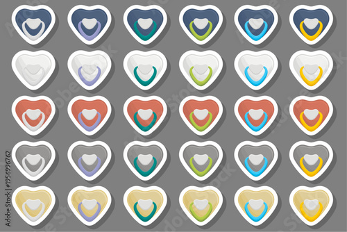 Big colored set baby pacifiers, dummy with rubber nipple