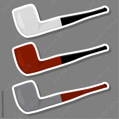 set different types smoke pipes different size for tobacco