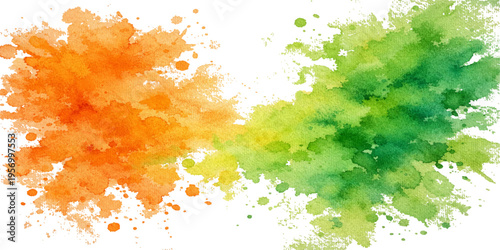 Abstract colorful watercolor background featuring artistic paint splashes and ink textures on paper with a vibrant vector brush stroke pattern