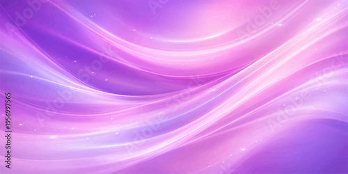 Bright abstract purple and pink background features smooth violet waves and light flowing silk textures in a wavy motion design with elegant line patterns for an artistic wallpaper backdrop