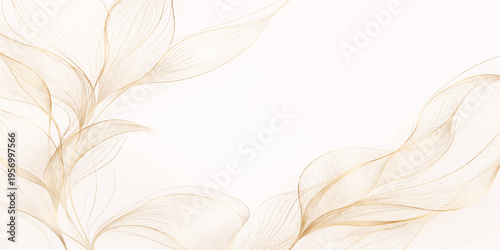 Abstract floral vector design featuring a pink smoke texture with feather curves and swirling plant leaf patterns for a decorative nature wallpaper
