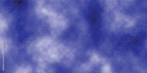 A vast blue sky background filled with white summer clouds creates a serene nature atmosphere where bright light and soft air transform the heaven into a beautiful day cloudscape