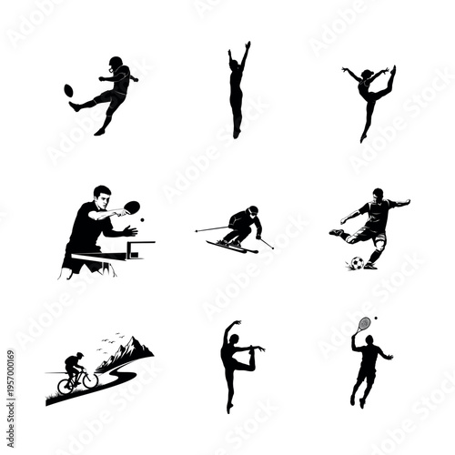 silhouettes of people