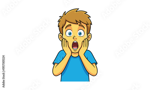 Surprised cartoon man vector illustration