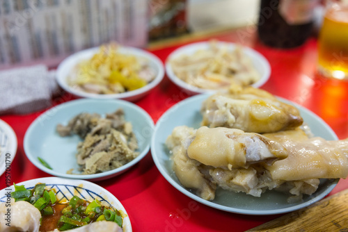 Tender pork leg dish in savory asian cuisine style