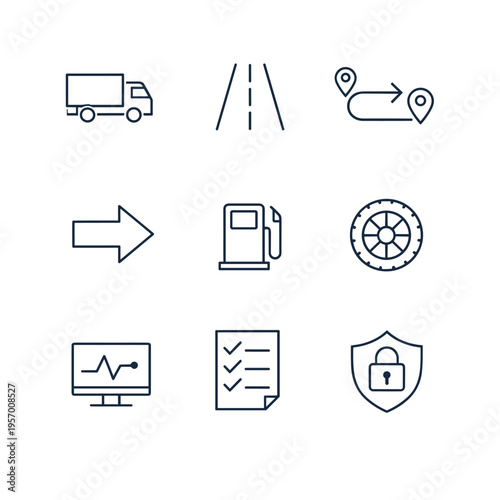 Transport and Data Monitoring Icons