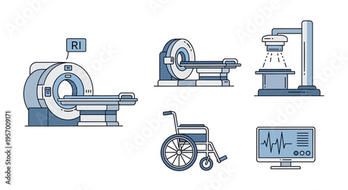 Medical equipment and devices for patient care and diagnosis in hospitals