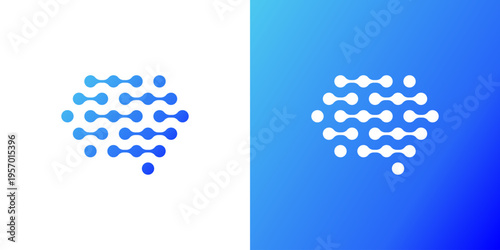 Dual meaning logo combining brain and connection elements, symbolizing intelligent networking, data integration, innovation, and the power of connected thinking in modern technology.