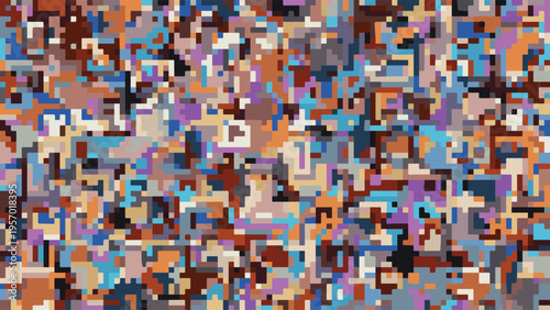 Colorful Abstract Texture with Fluid Grid Shapes and Layered Patterns. Pastel Tones Color Marbled, Psychedelic Background Design Vector. Ideal for Modern Art, Creative Design Projects, Wallpapers, an