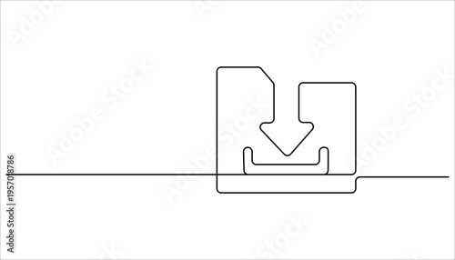 Vector icon of file upload or download
