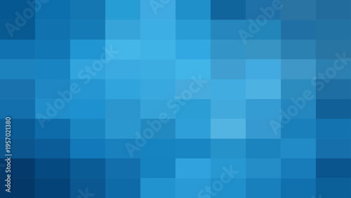 Seamless abstract blue geometric background with a colorful mosaic pattern of squares and triangles in a digital grid vector illustration for decoration and wallpaper design