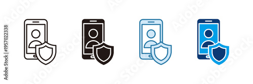 Two Factor Authentication Icon Set Multiple Style Collection