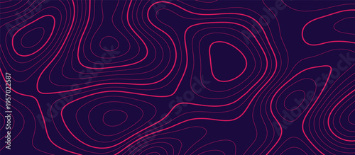 Trendy modern background and texture. Topographic multicolored linear background for design, abstraction.  Vector illustration.