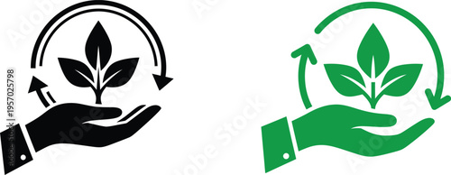 Sustainable growth and eco friendly development concept