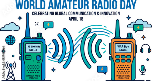 Two way radios with antennae.