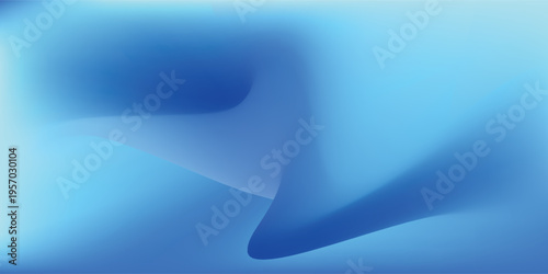 Winter Blue Gradient Background. Christmas blue white snowy landscape bg. Fluid wave soft transitions. For corporate presentations, app, digital and business projects. Vector illustration EPS 10.