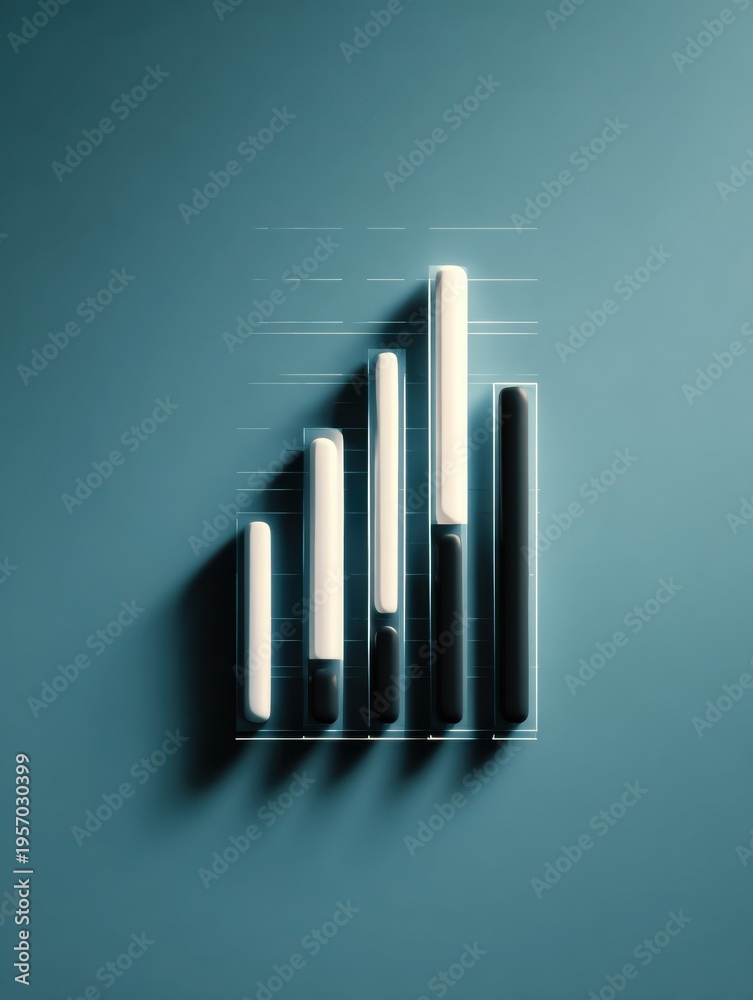 Obraz premium Analytics Chart Displayed on a Minimal Banner With Large Negative Space Showcases Data Trends Clearly and Effectively