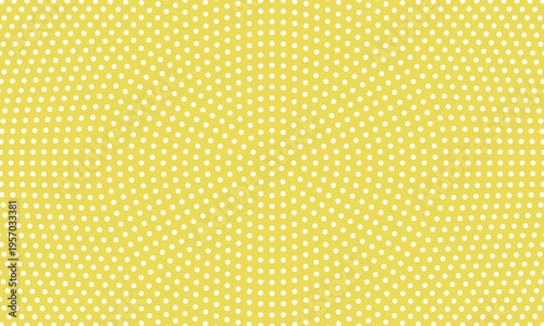 中心から円形に広がるドットの黄色い水玉模様の背景