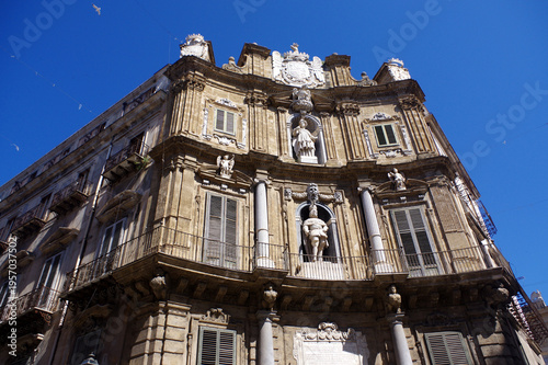 Piazza Villena ou Vigliena, Palerme, Sicile
