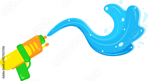 Fun and Playful Water Gun with Splashing Water Stream for Summer Time Activities